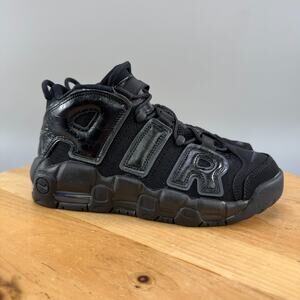 6.5Y / Womens 8 - Nike Air More Uptempo Black Anthracite (GS) FV2264-001 NEW